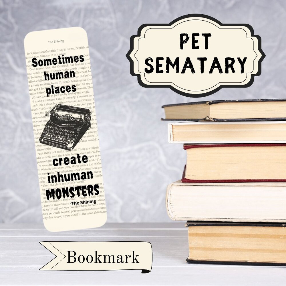 Stephen King Quote Book Page Bookmark, Bookish, The Shining